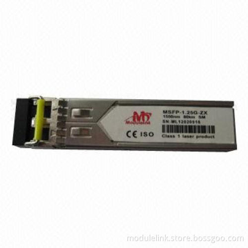 SFP Fiber-optic Transceiver, Temperature of 40 to 85°C